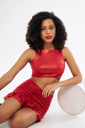 Majoristik SPARKLY BÜSTİYER METALİK HALTER YAKA Majoristik SPARKLY BÜSTİYER METALİK HALTER YAKA