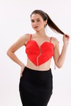 Kırmızı Kalp Büstiyer Kırık Model Sırt Dekolteli ?✨ Kırmızı Kalp Büstiyer Kırık Model Sırt Dekolteli ?✨